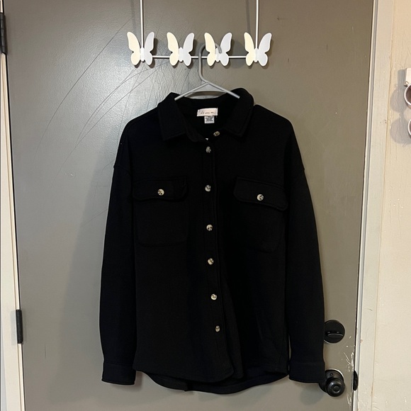 if it were me Black Cotton Blend Shirt - Picture 1 of 3